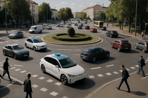Chinese Autonomous Driving Technology Challenges Europe’s Most Complex Roundabout