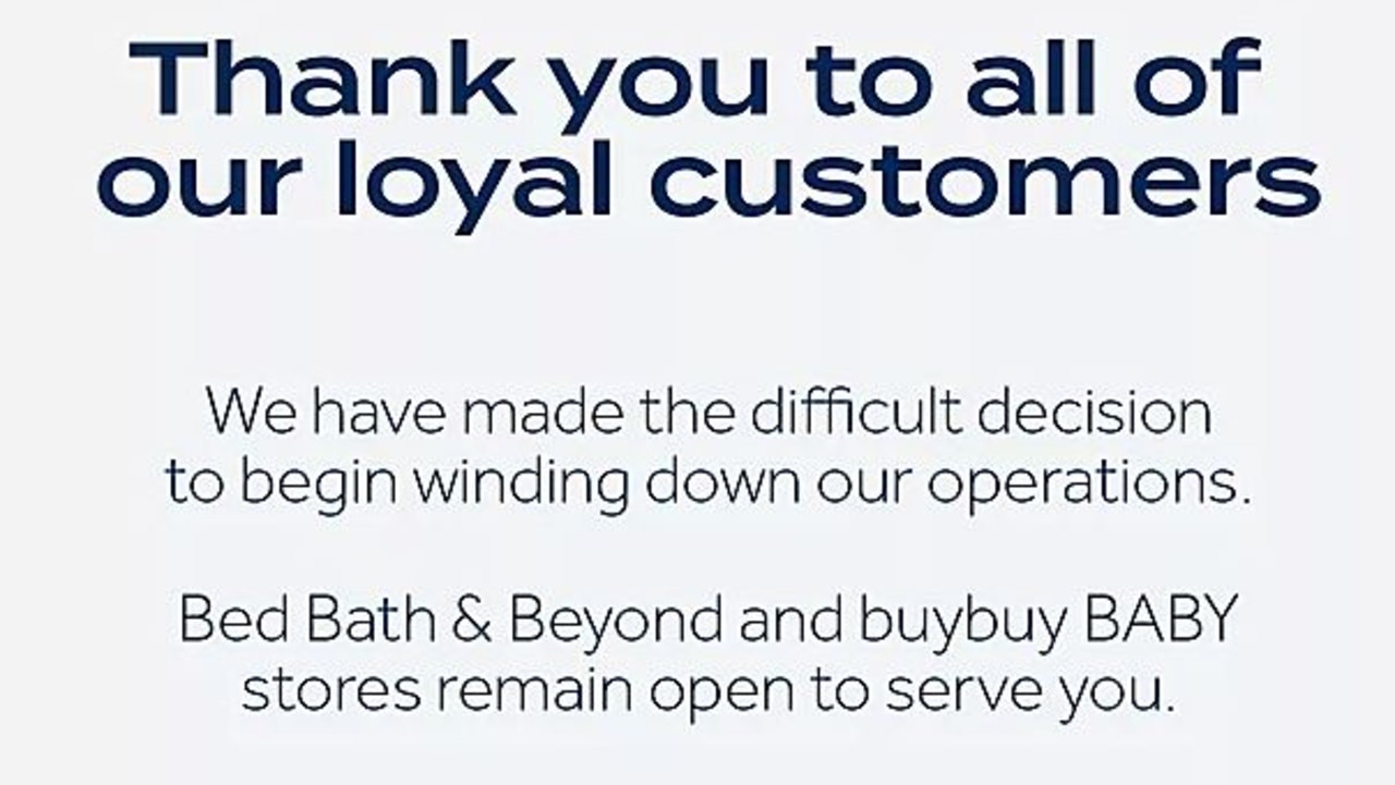 Bed Bath & Beyond files for bankruptcy, to go out of business