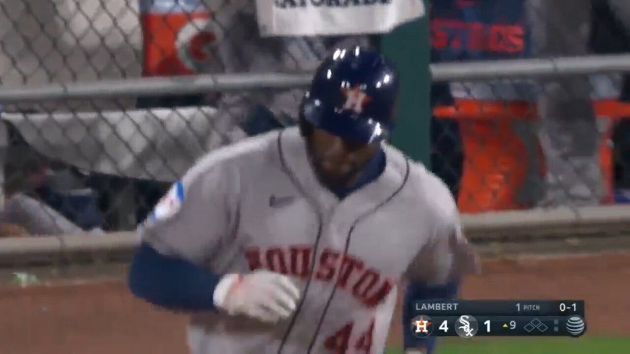 Yordan Álvarez smashes a solo homer in the ninth to seal Astros' 5-1 win vs. White Sox