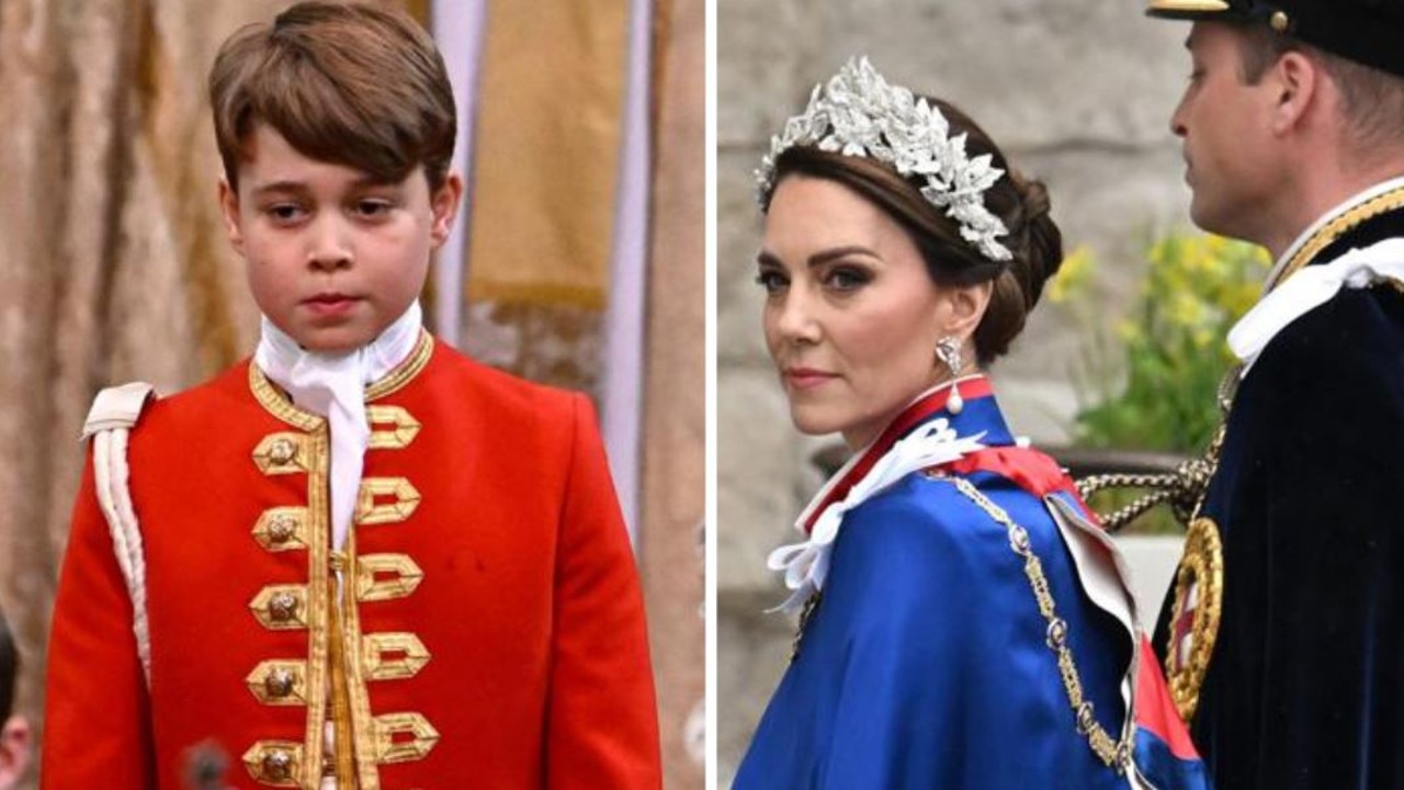 Prince and Princess of Wales seen touring Eton with Prince George