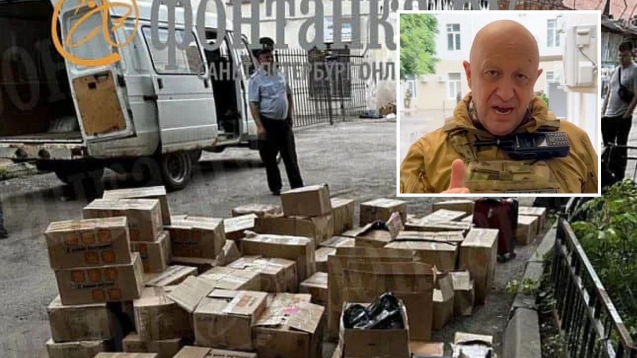 Russia military seized Wagner chief money stufoxed in in vans