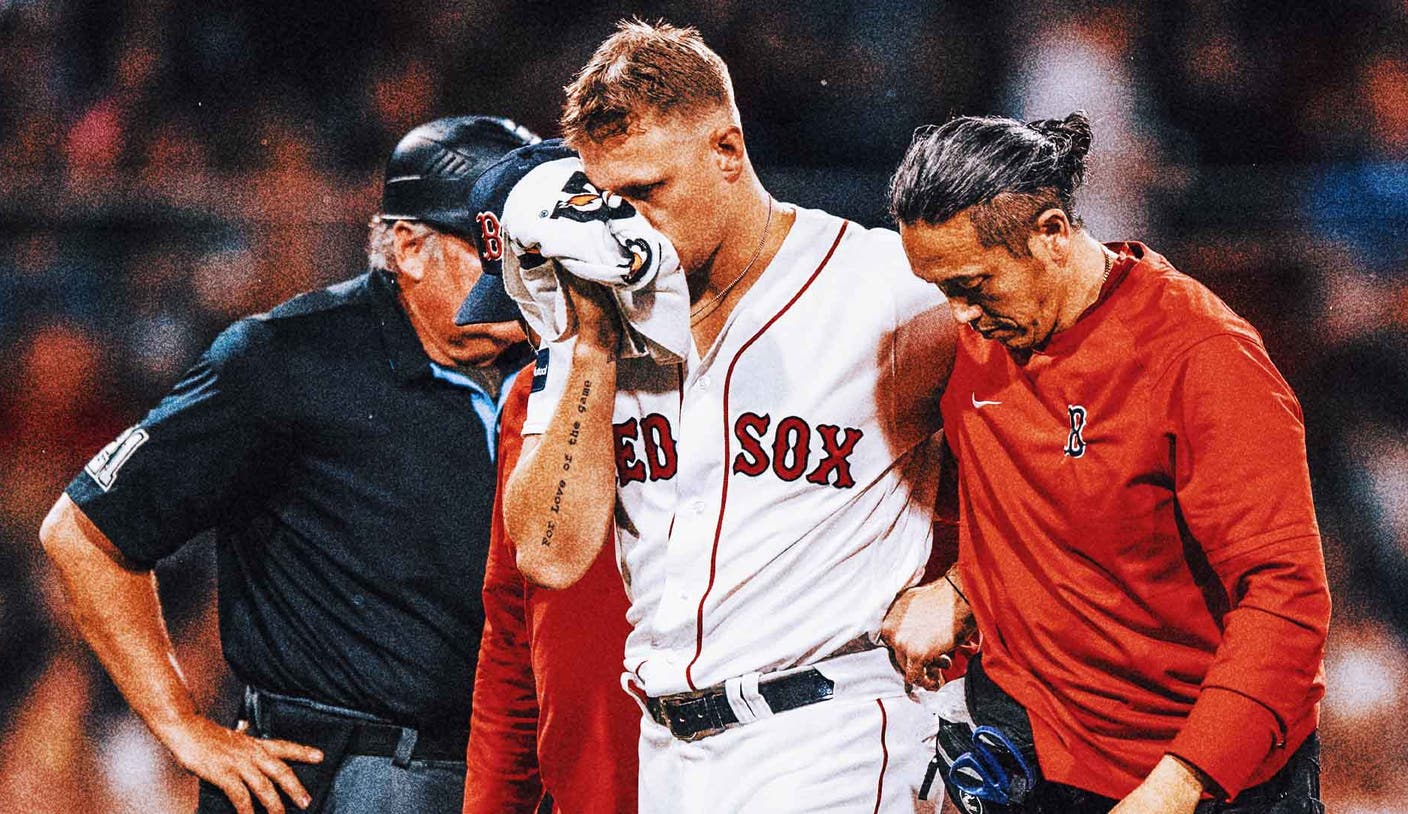 Red Sox’s Tanner Houck ‘got lucky’ after being hit in face by liner vs. Yankees