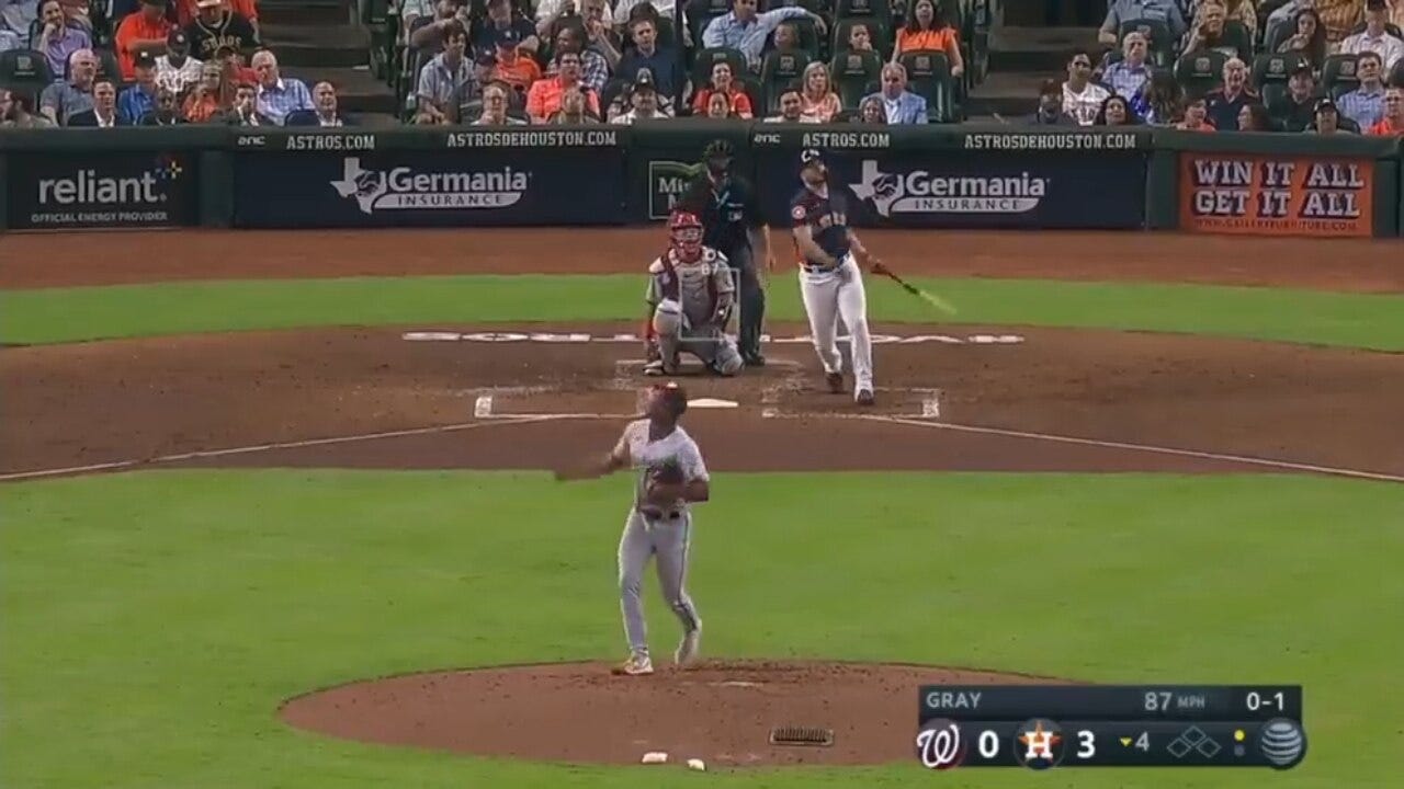 José Abreu and Yainer Diaz hit BACK-TO-BACK solo home runs to add to the Astros' lead over the Nationals