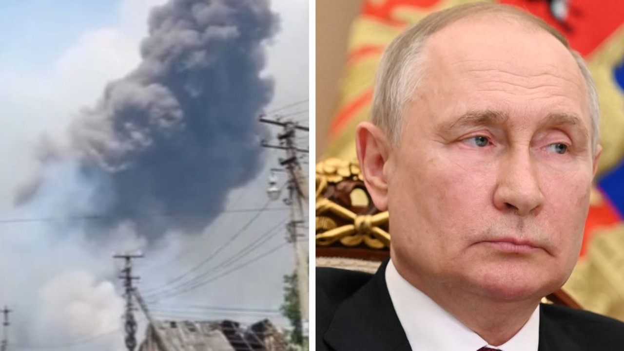 ‘Ukrainian drones’ blow up Crimea ammo dump in latest blow to Vladimir Putin