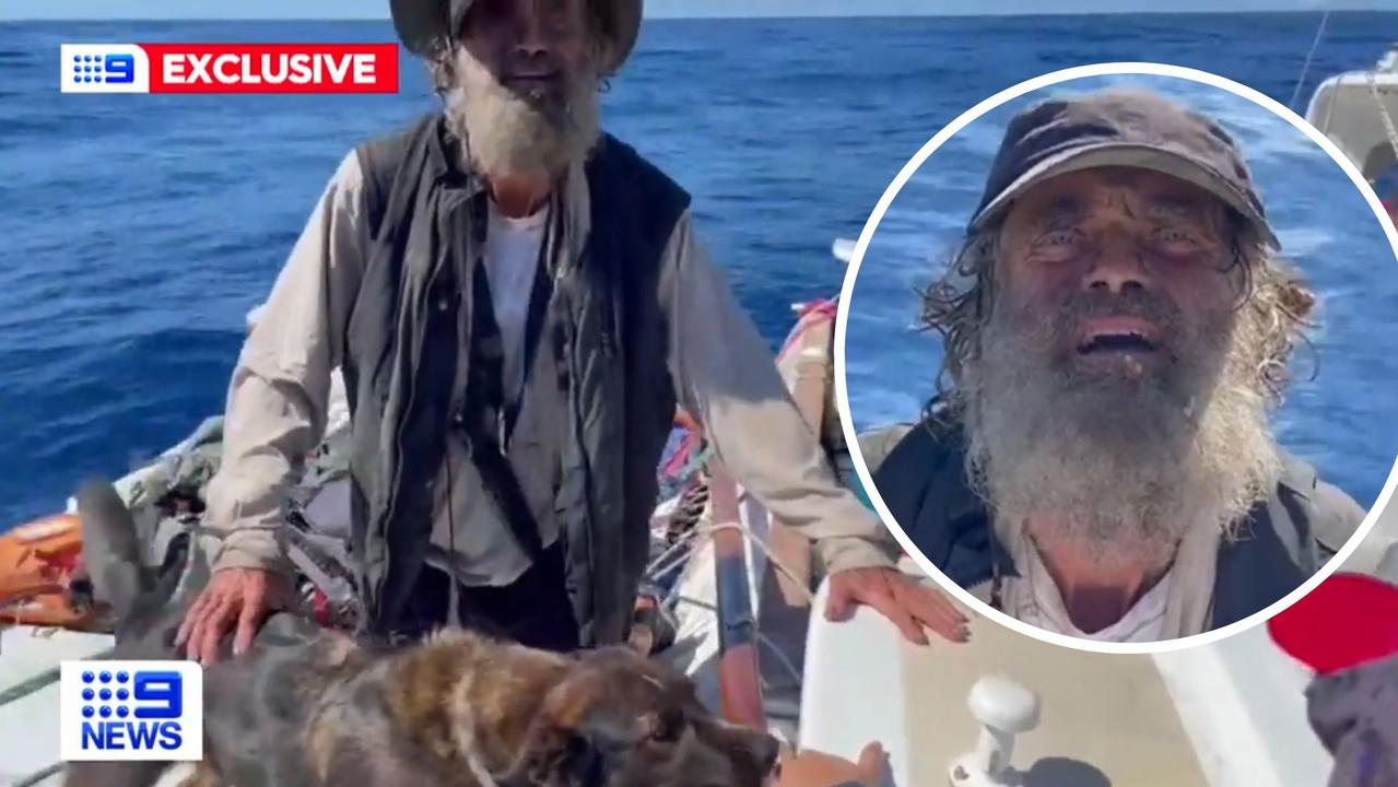 Video: Moment sailor rescued after months at sea eating raw fish