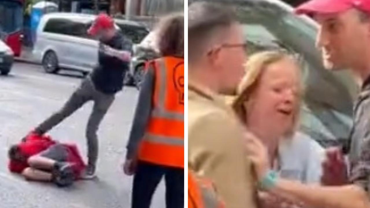 Just Stop Oil protester punched, kicked by enraged motorist in London after car accident