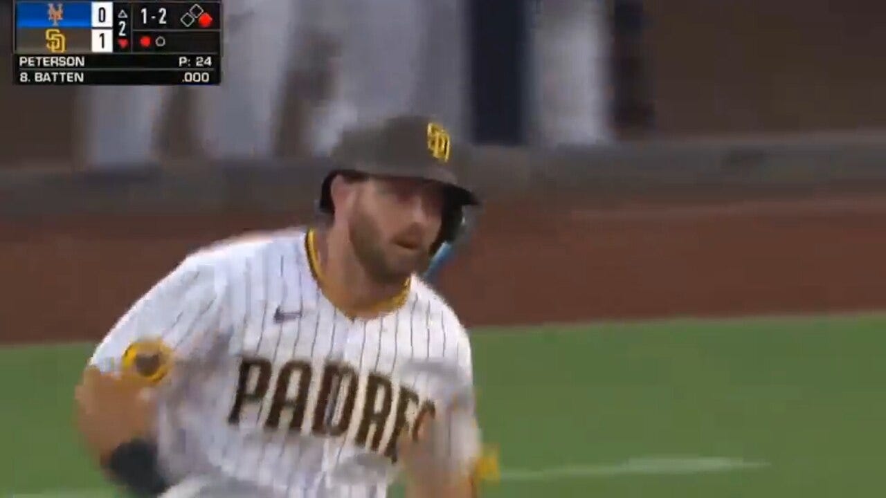 Matthew Batten CRUSHES a two-run homer to extend the Padres’ lead over the Mets