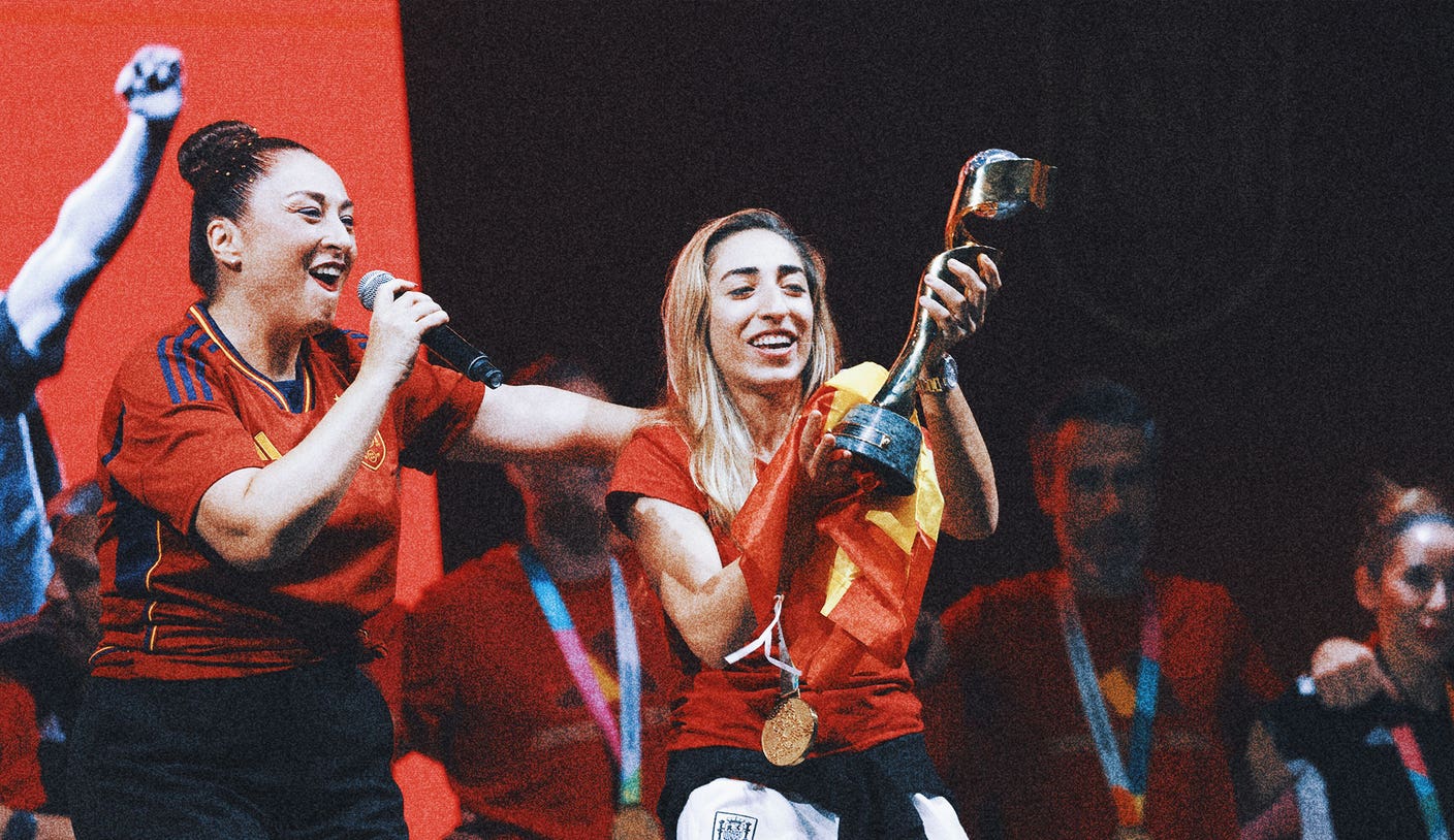 Spain celebrates World Cup at home with Olga Carmona remembering her late father