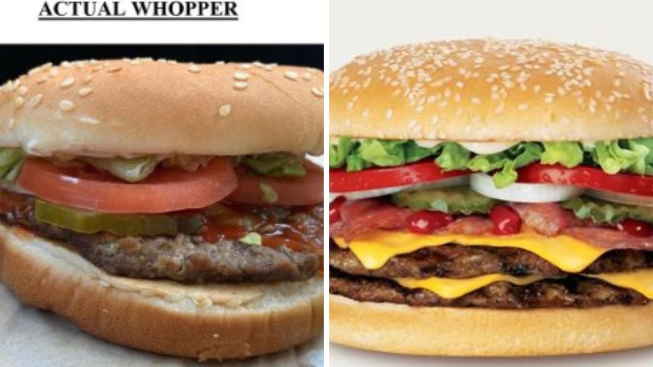 Burger King accused of misleading customers over the size of Whoppers on menus