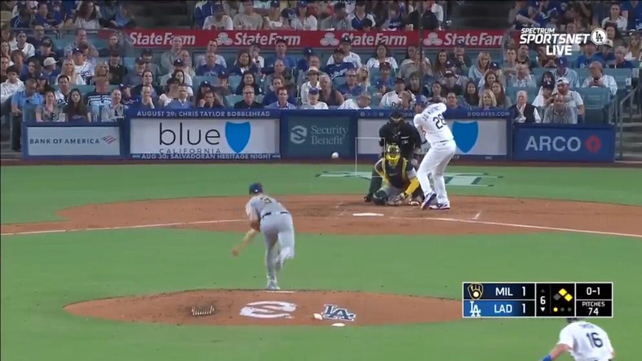 Milwaukee Brewers vs. Los Angeles Dodgers Highlights