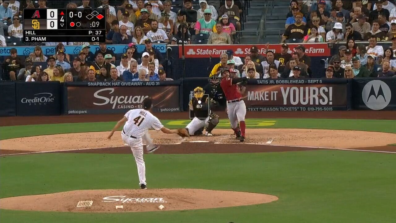 Tommy Pham blasts a two-run home run to help the Diamondbacks jump out to an early lead against the Padres