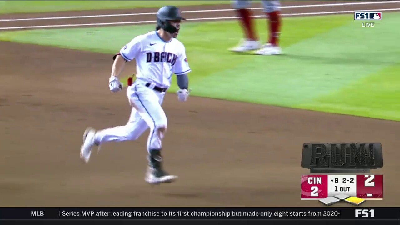 Corbin Carroll LAUNCHES a GO-AHEAD, two-run home run to give the Diamondbacks the lead over the Reds