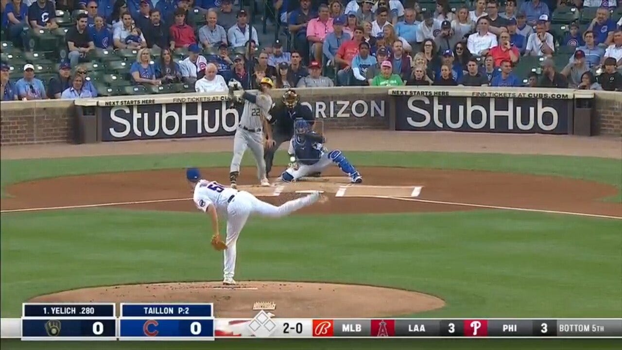 Brewers' Christian Yelich CRUSHES a solo homer to grab an early lead against the Cubs