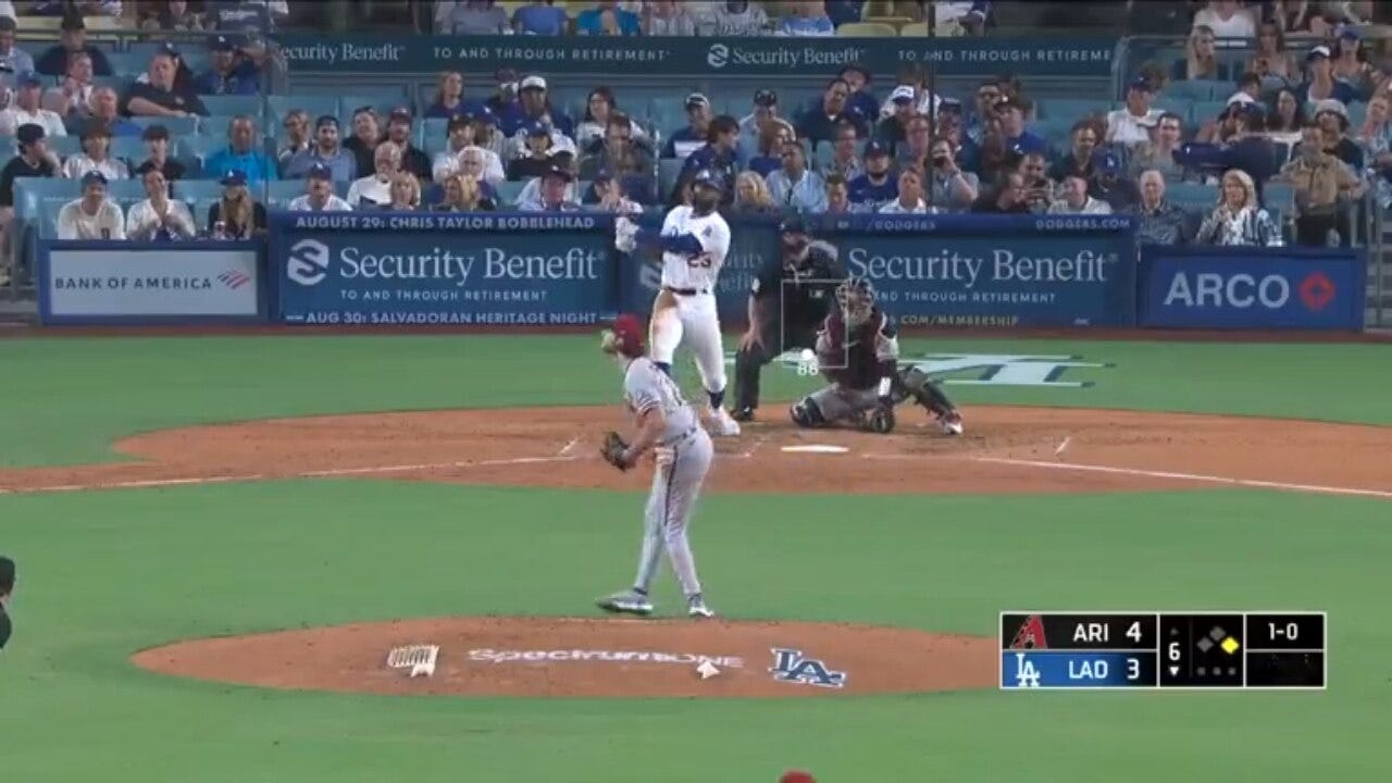 Jason Heyward and James Outman hit BACK-TO-BACK home runs to give the Dodgers the lead over the Diamondbacks