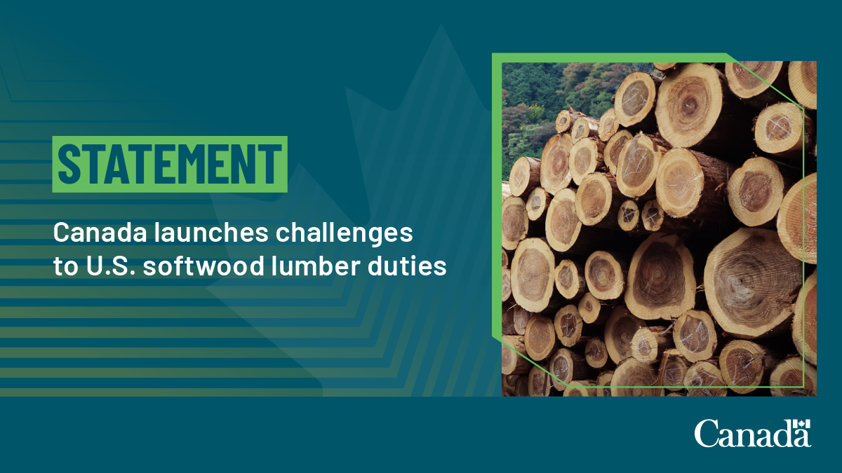 Canada challenges U.S. softwood lumber duties