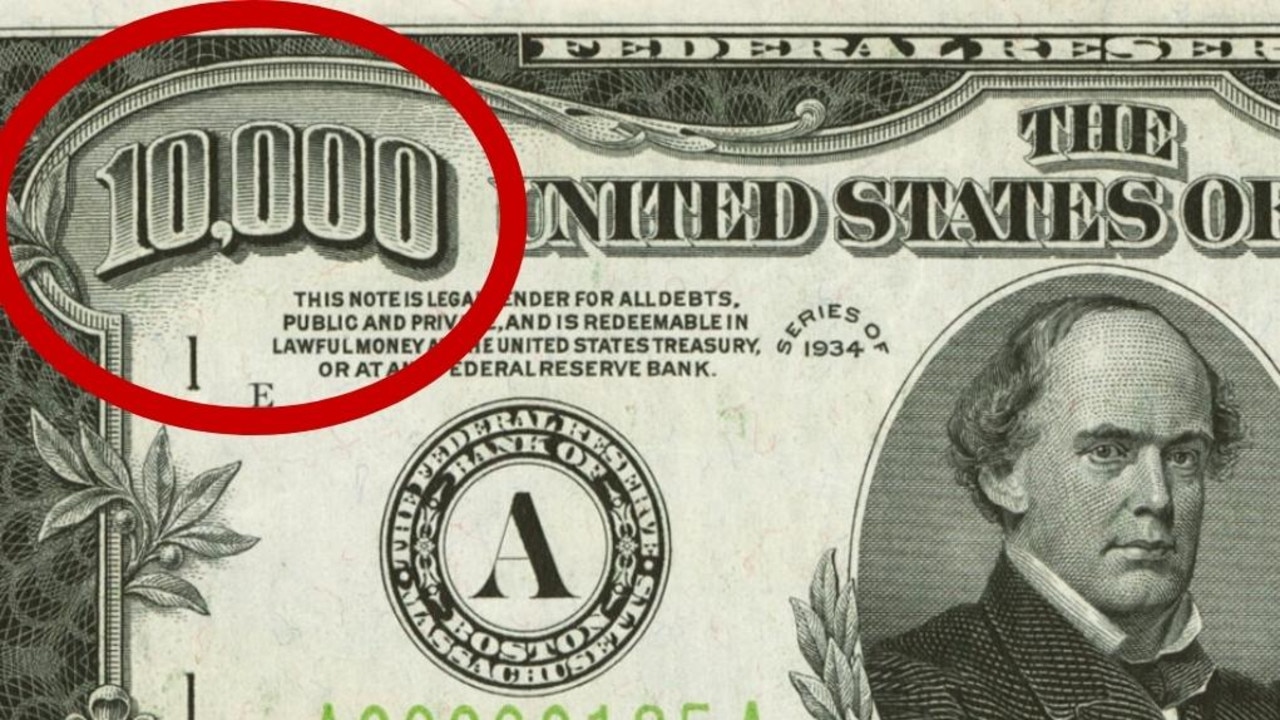 $10,000 US bill sells for $750k at Texas auction