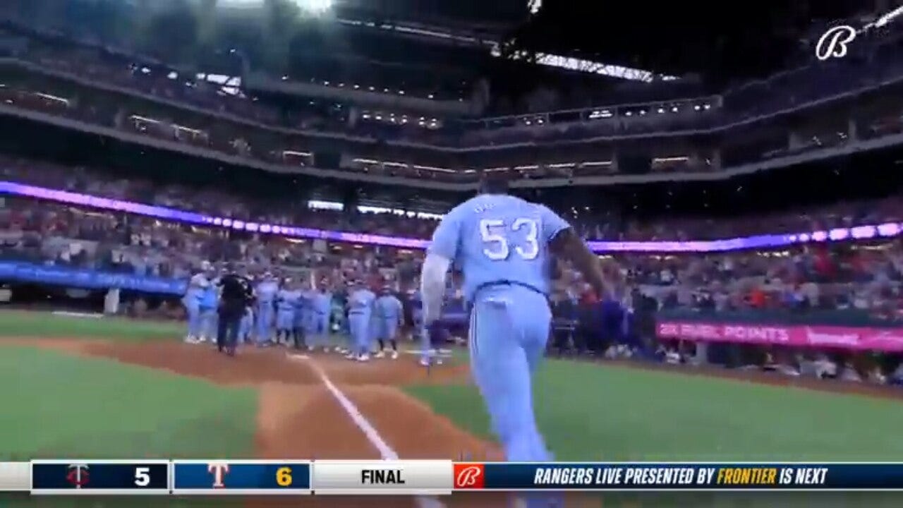 Adolis García hits a HUGE WALK-OFF home run to give the Rangers a 6-5 win over the Twins