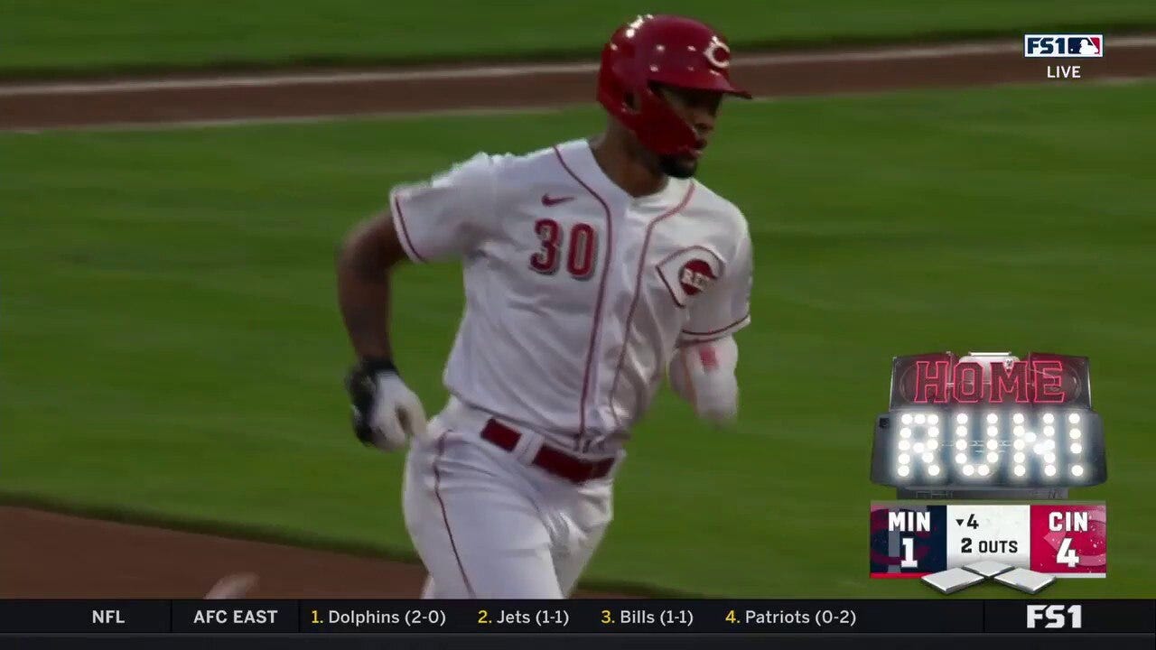 Will Benson CRUSHES a two-run home run to extend the Reds' lead over the Twins