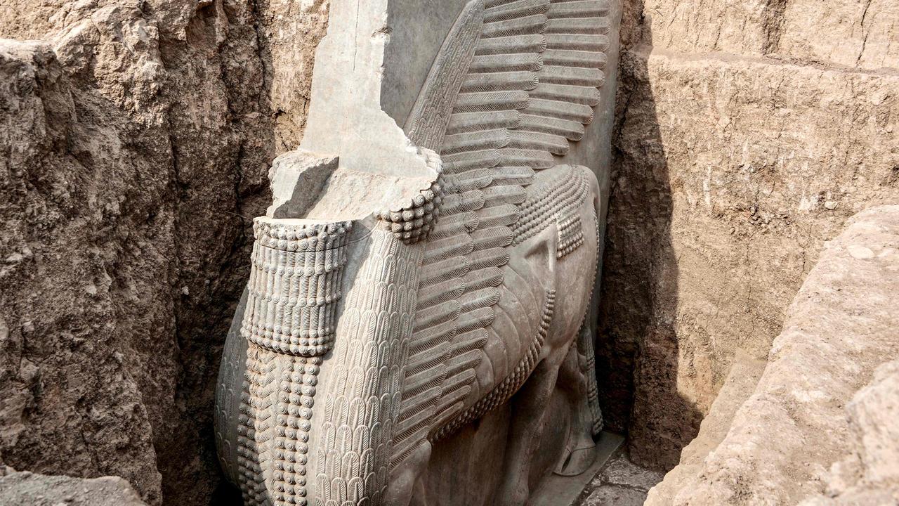 Dig in Iraq uncovers ancient Lamassu sculpture in near-perfect condition