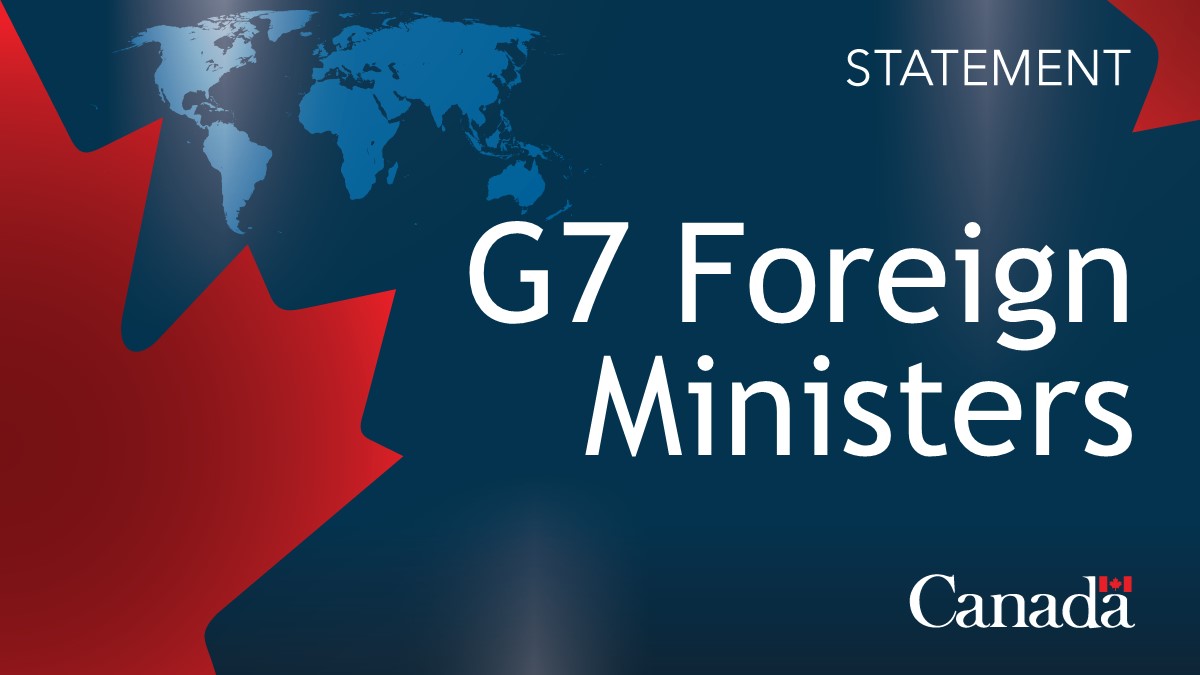 G7 Foreign Ministers’ statement on the situation in Israel and Gaza