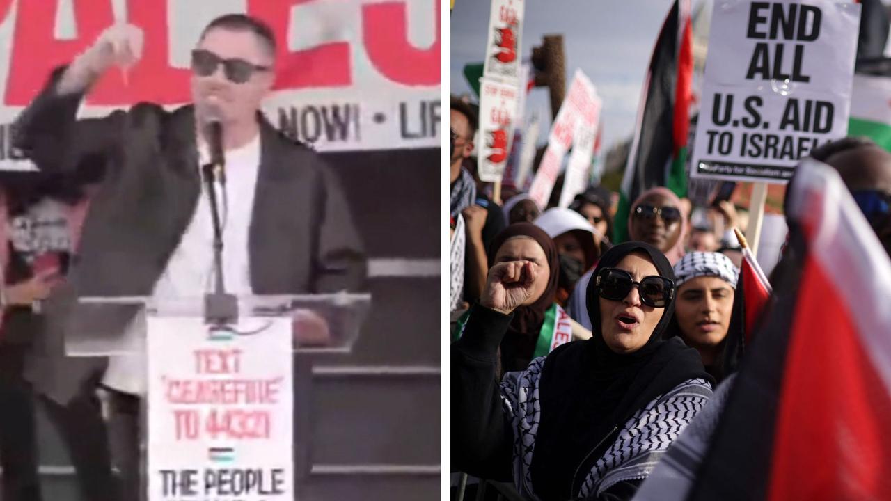 Macklemore speaks at Washington DC pro-Palestinian rally