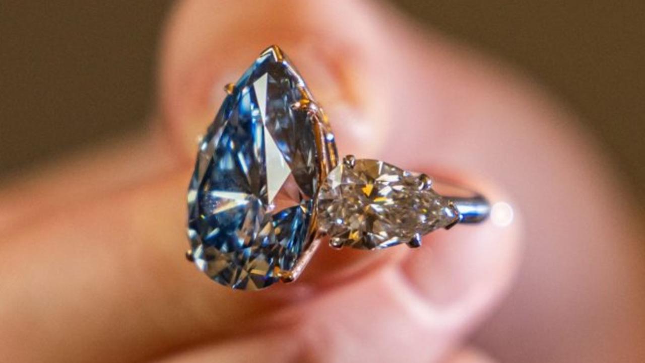 Rare, flawless blue diamond, Bleu Royal, sells for $70 million at Swiss auction