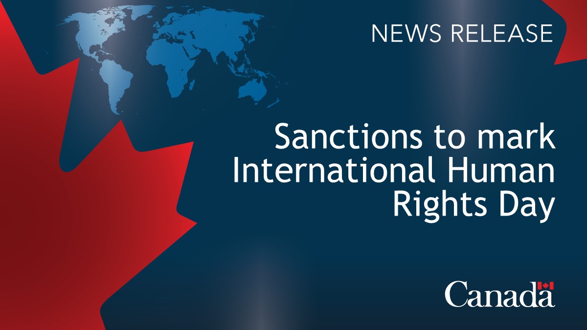 Canada announces sanctions in response to long-standing human rights violations