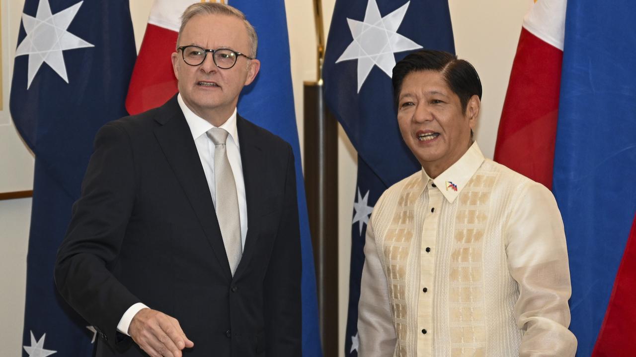 Filipino president Bongbong Marcos Jr makes address in Canberra